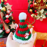 Maxbell Christmas Dog Hat Cosplay Holiday Decoration Dog Cap for Daily Costume Party S red green