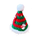 Maxbell Christmas Dog Hat Cosplay Holiday Decoration Dog Cap for Daily Costume Party M red green