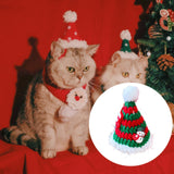 Maxbell Christmas Dog Hat Cosplay Holiday Decoration Dog Cap for Daily Costume Party M red green
