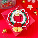 New Year Cat Collar Dress up Knitted New Year Cat Collar for Small Dog Kitty S Christmas snowflake