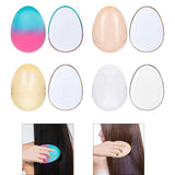 Maxbell Egg Round Shape Comb Portable Massage Detangling Brush for Salon Home Travel Colorful