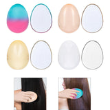Maxbell Egg Round Shape Comb Portable Massage Detangling Brush for Salon Home Travel Colorful