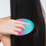 Maxbell Egg Round Shape Comb Portable Massage Detangling Brush for Salon Home Travel Colorful