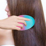 Maxbell Egg Round Shape Comb Portable Massage Detangling Brush for Salon Home Travel Colorful