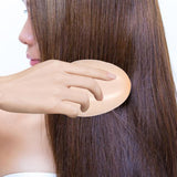 Maxbell Egg Round Shape Comb Portable Massage Detangling Brush for Salon Home Travel Rose Pink