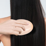 Maxbell Egg Round Shape Comb Portable Massage Detangling Brush for Salon Home Travel Rose Pink