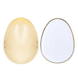 Maxbell Egg Round Shape Comb Portable Massage Detangling Brush for Salon Home Travel Gold
