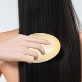 Maxbell Egg Round Shape Comb Portable Massage Detangling Brush for Salon Home Travel Gold