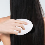 Maxbell Egg Round Shape Comb Portable Massage Detangling Brush for Salon Home Travel Argent