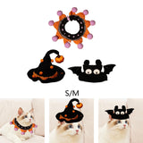 Maxbell Halloween Pet Costume Handmade Crochet Cat Decoration Cat Costume for Kitten S  Pumpkin Bib