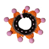 Maxbell Halloween Pet Costume Handmade Crochet Cat Decoration Cat Costume for Kitten M  Pumpkin Bib