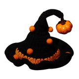 Maxbell Halloween Pet Costume Handmade Crochet Cat Decoration Cat Costume for Kitten M Witch pumpkin hat