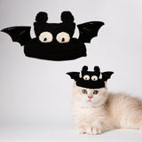 Maxbell Halloween Pet Costume Handmade Crochet Cat Decoration Cat Costume for Kitten S Bat hat