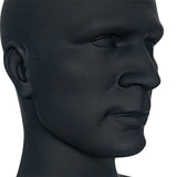 Mannequin Male Head Display Stand Accessory for Scarves, Jewelry 15inch Tall Black