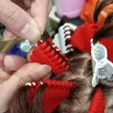 Maxbell 30 Pieces Clips Hairdresser Salon Styling Tools Hair Curler Claw Clamps Pink L