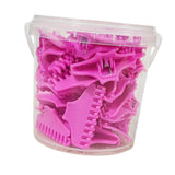 Maxbell 30 Pieces Clips Hairdresser Salon Styling Tools Hair Curler Claw Clamps Pink L