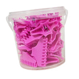 Maxbell 30 Pieces Clips Hairdresser Salon Styling Tools Hair Curler Claw Clamps Pink L