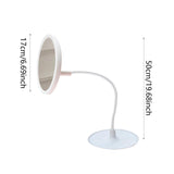 Maxbell LED Desktop Makeup Mirror Flexible Storage Mirror for Cosmetics Home Bedroom