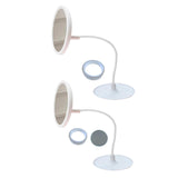 Maxbell LED Desktop Makeup Mirror Flexible Storage Mirror for Cosmetics Home Bedroom
