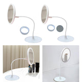 Maxbell LED Desktop Makeup Mirror Flexible Storage Mirror for Cosmetics Home Bedroom