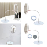 Maxbell LED Desktop Makeup Mirror Flexible Storage Mirror for Cosmetics Home Bedroom