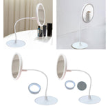 Maxbell LED Desktop Makeup Mirror Flexible Storage Mirror for Cosmetics Home Bedroom