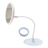 Maxbell LED Desktop Makeup Mirror Flexible Storage Mirror for Cosmetics Home Bedroom
