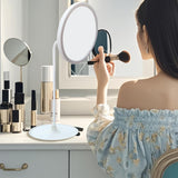Maxbell LED Desktop Makeup Mirror Flexible Storage Mirror for Cosmetics Home Bedroom