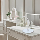 Maxbell LED Desktop Makeup Mirror Flexible Storage Mirror for Cosmetics Home Bedroom