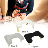 U Shape Arm Rest Comfortable Nails Cushion Hand Holder for Personal Home DIY White