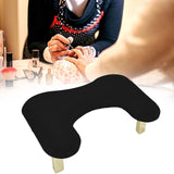 U Shape Arm Rest Comfortable Nails Cushion Hand Holder for Personal Home DIY Black