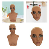 Realistic Mannequin Head Professional Wig Display Stand for Cap Hat Earrings with Shoulder