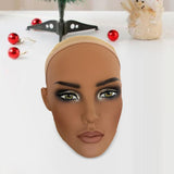 Maxbell Realistic Mannequin Head Professional Wig Display Stand for Cap Hat Earrings Only Head