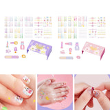 Maxbell Nail Stickers Waterproof for Little Girls Cute Self Adhesive Nail Art Decals Style A