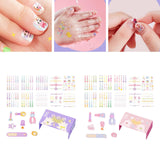 Maxbell Nail Stickers Waterproof for Little Girls Cute Self Adhesive Nail Art Decals Style A