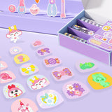 Maxbell Nail Stickers Waterproof for Little Girls Cute Self Adhesive Nail Art Decals Style A