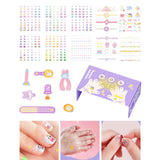 Maxbell Nail Stickers Waterproof for Little Girls Cute Self Adhesive Nail Art Decals Style A