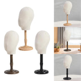 Maxbell Hat and Cap Display Stand Sturdy for Home Use Styling Salon Beginner Stylist wood base