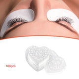 100Pcs Eyelash Extension Glue Tray Adhesive Tray for Grafting Eyelashes Home clear