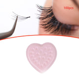 100Pcs Eyelash Extension Glue Tray Adhesive Tray for Grafting Eyelashes Home light pink