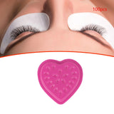 100Pcs Eyelash Extension Glue Tray Adhesive Tray for Grafting Eyelashes Home rose pink