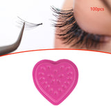 100Pcs Eyelash Extension Glue Tray Adhesive Tray for Grafting Eyelashes Home rose pink