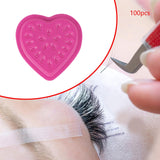 100Pcs Eyelash Extension Glue Tray Adhesive Tray for Grafting Eyelashes Home rose pink