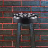 Round Chair Seat Top Stool Chair Seat Top for Meeting Room SPA Office black