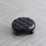 Round Chair Seat Top Stool Chair Seat Top for Meeting Room SPA Office black