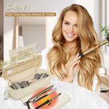 Maxbell Hair Tools Travel Bag for Women with Heat Resistant Mat for Brush Hair Dryer