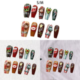 Christmas False Nails Full Cover Festival Holiday Nails Cute for Girls Women S