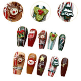 Christmas False Nails Full Cover Festival Holiday Nails Cute for Girls Women M