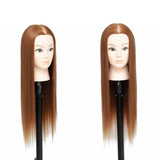 Mannequin Manikin Head 23.6 in for Braid Hair Stylist Beauty School Students Brown