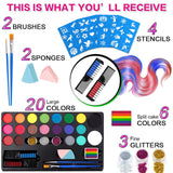 Maxbell Face Painting Kit Face Paint Pigment for Fancy Dress Halloween Carnivals